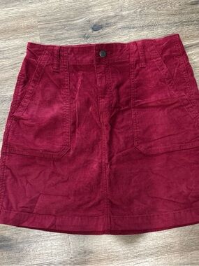Old Navy Women’s Red Corduroy A-Line Skirt